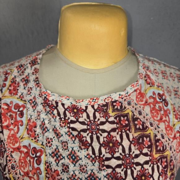 Sundance Womens Small 100% Linen Top Asymmetrical Hem Festival Boho Casual Chic - Picture 4 of 10